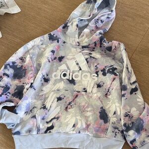 adidas Pastel Floral Tie-Dye Hoodie in Pink, Lavender & Navy